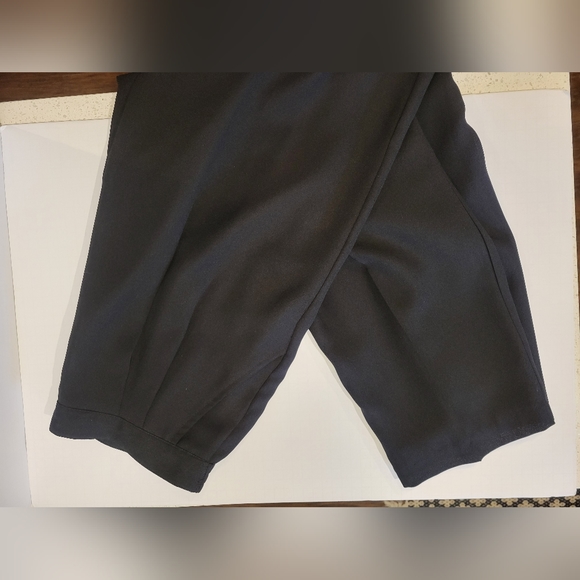 Stephen Peters Black Pleated High-Waisted Trouser Pants - Picture 5 of 12